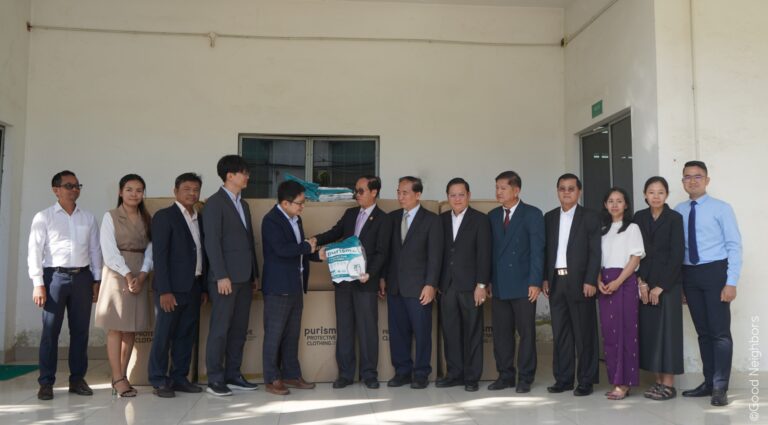Good Neighbors Cambodia – GIK Handover Ceremony, Good Neighbors Cambodia Distributed Personal Protective Equipment (PPE) to the Ministry of Health 3 GIK Selected 4 02 768x425 1