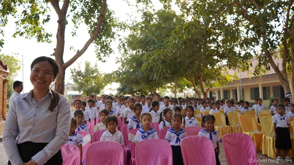 Good Neighbors Cambodia - School and WASH Equipment Handing Over Ceremony to Bun Rany Hun Sen Koh Thmei Primary School 10 07 scaled 3